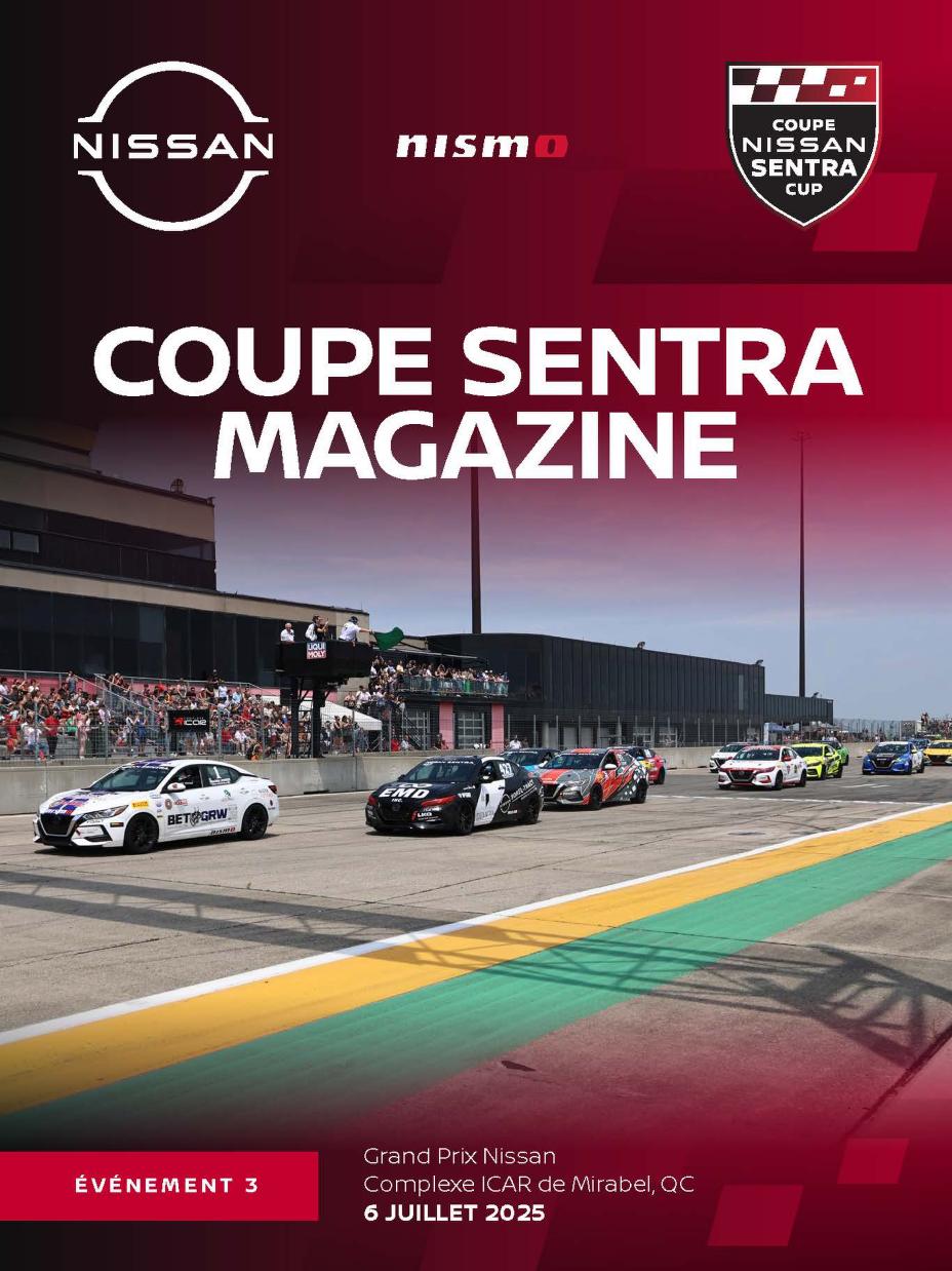Troisième édition de la couverture du magazine de la Coupe Nissan Sentra 2025