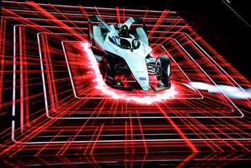 Nissan took the next step toward its debut in the all-electric ABB FIA Formula E Championship by revealing its concept livery at the 2018  Geneva Motor Show.
