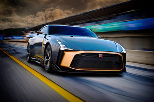 The Nissan GT-R50 by Italdesign made its North American debut during the Nissan motorsports celebration at the Rolex Monterey Motorsports Reunion.
