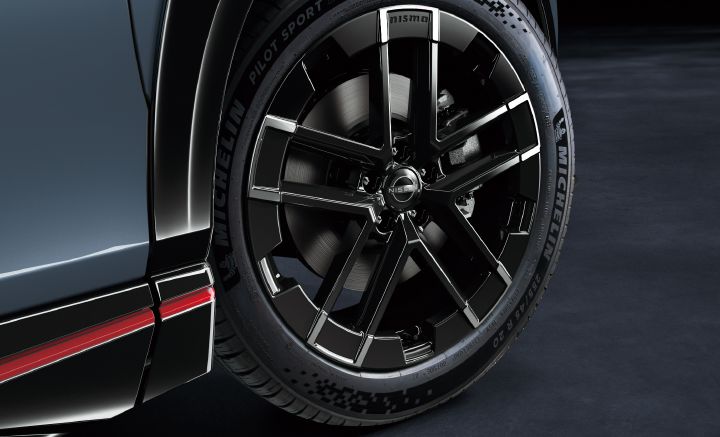 Close up shot of Ariya NISMO wheel