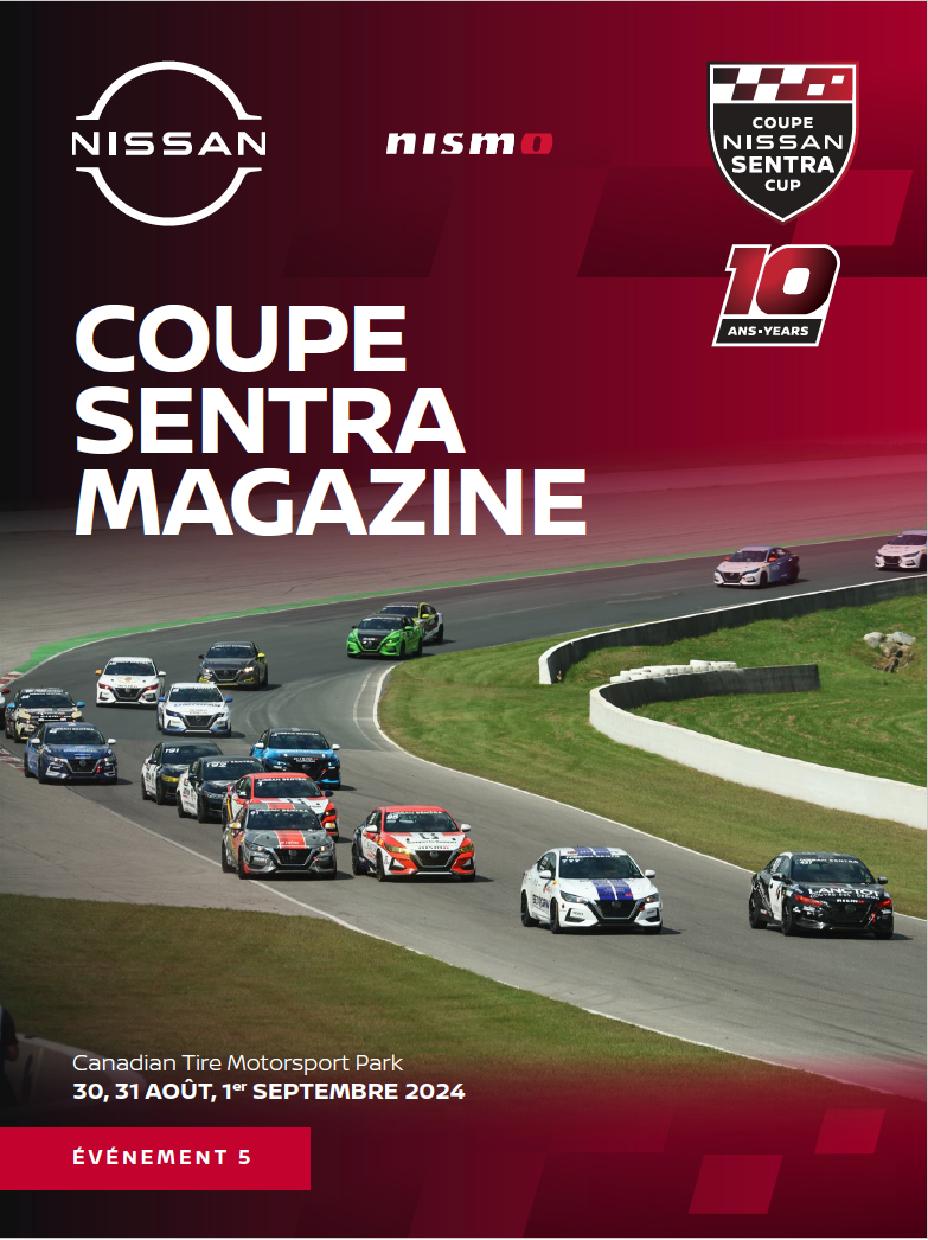 Cinquième édition de la page couverture du magazine Nissan Sentra Cup 2024