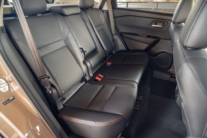View of the back seats of a Nissan X‑Trail