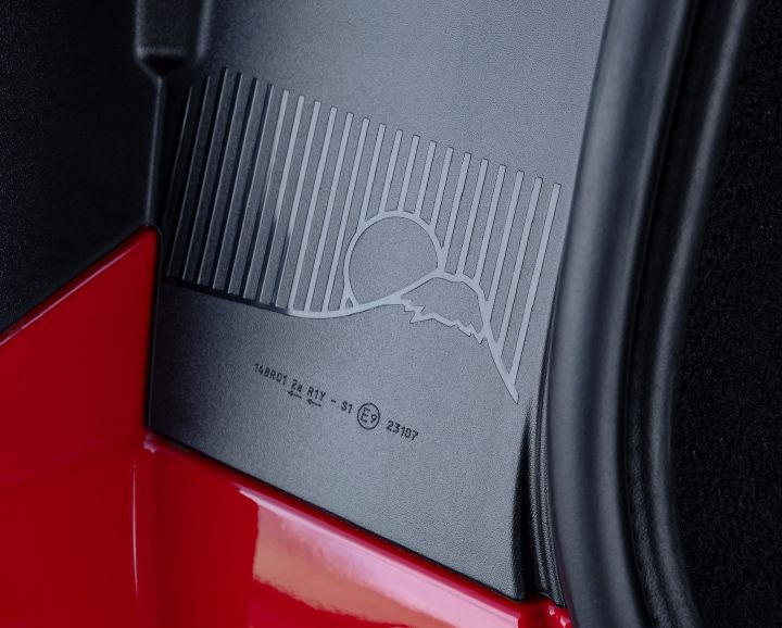Close up of Mount Fuji detail on Nissan MICRA