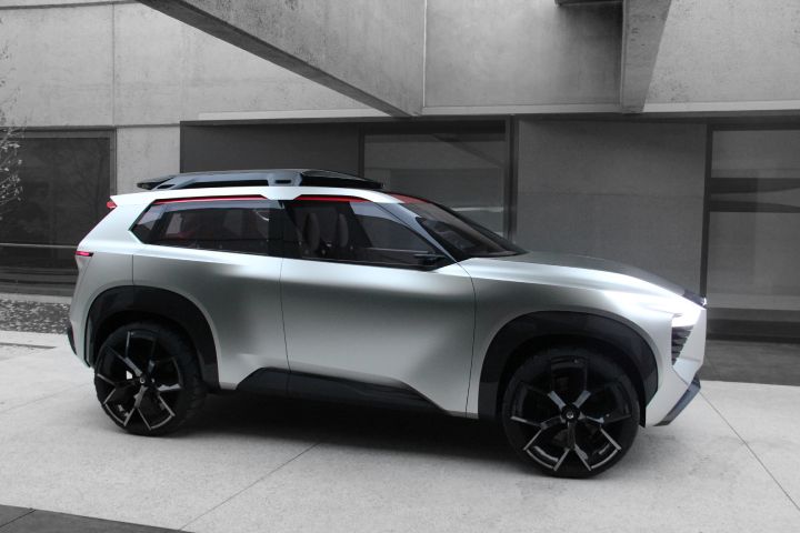 A side angled view of the Nissan Xmotion concept
