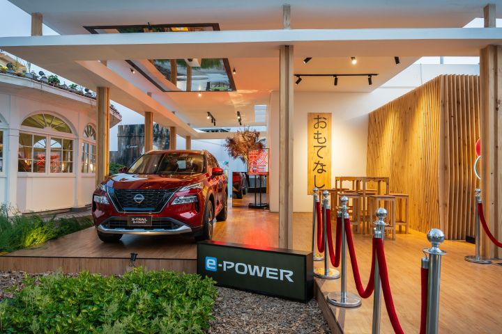 Instalación de Nissan en CASACOR 2024 con la ePower en exhibición