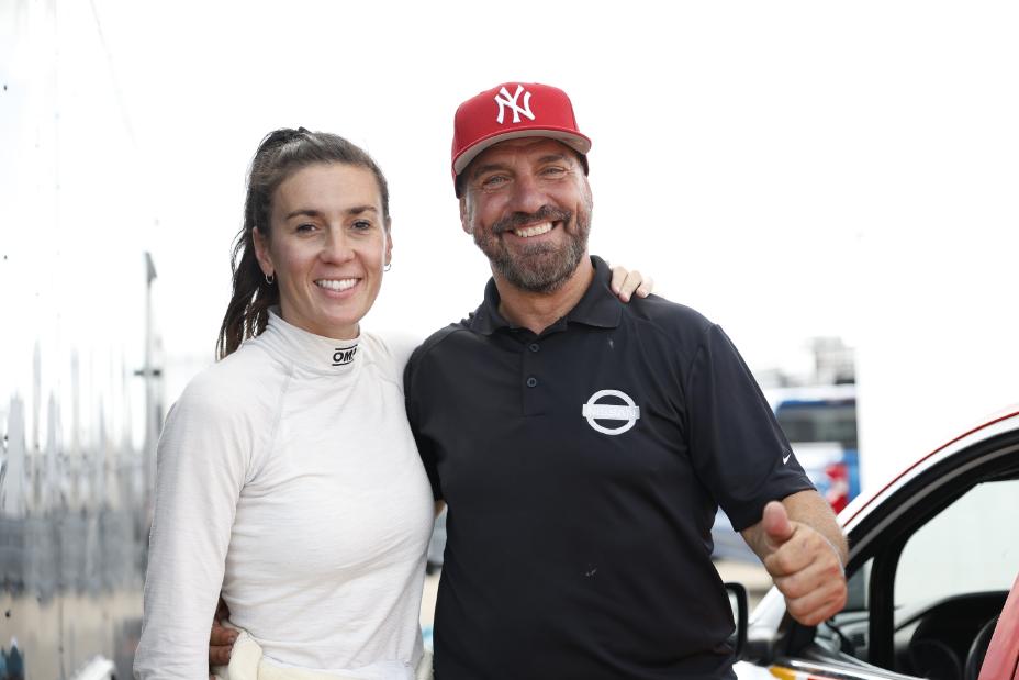 André Lapointe posing with Valérie Limoges for a photo