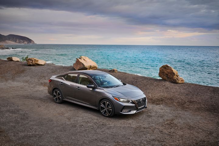 Top right view of the 2021 Nissan Sentra.