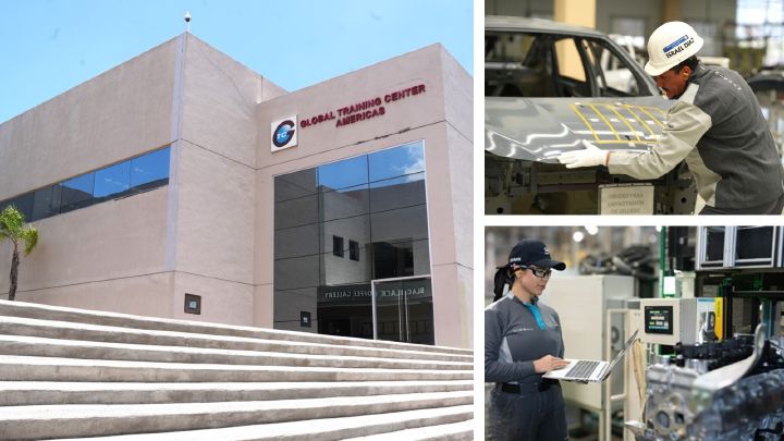Fotografía de Global Training Center de Aguascalientes y dos colaboradores