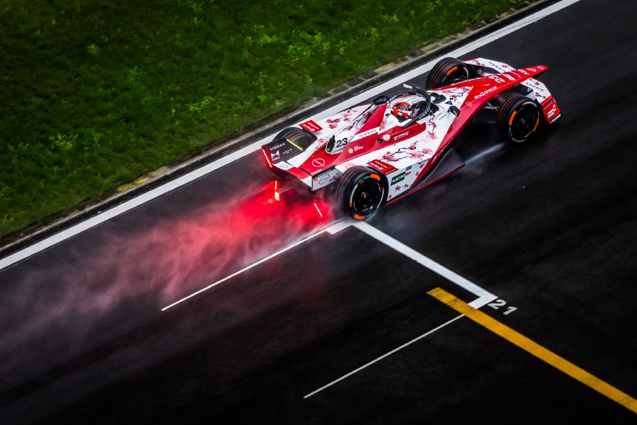 Equipo de Nissan de Fórmula E durante las rondas en China.