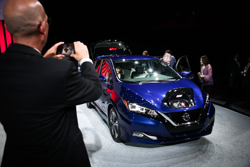 José Muñoz, Chief Performance Officer, Nissan Motor Co., Ltd. and Chairman, Nissan North America, Inc., unveiled the 2018 Nissan LEAF at a media event at Las Vegas’ Thomas & Mack Center. The debut immediately followed the LEAF’s global launch in Tokyo, Japan.