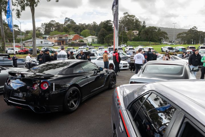 A selection of GT‑R's parked within Ferntree Gully Nissan to celebrate the opening of the new Nissan Performance Centre Melbourne.
