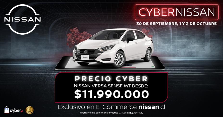 Gráfica con oferta Cyber Monday de Nissan Versa