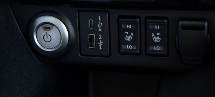 Charging and heated seat control panel in the 2025 Nissan LEAF
