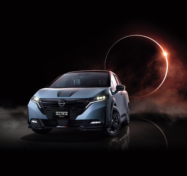 専用エクステリアを採用したノート オーラ NISMO Black Limitedのフロントビュー