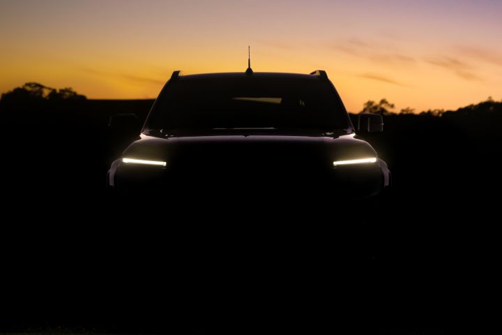 Static front exterior silhouette image of the next-generation Nissan Navara