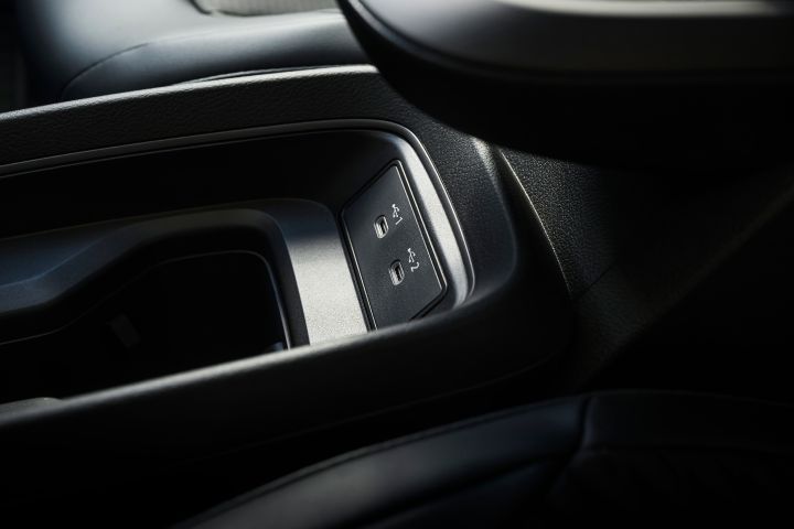 Two USB type C ports near the cup holders in the 2026 Nissan LEAF.