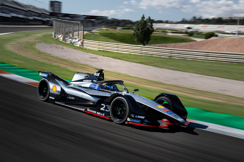 Nissan e.dams Formula E cars on track for the first time