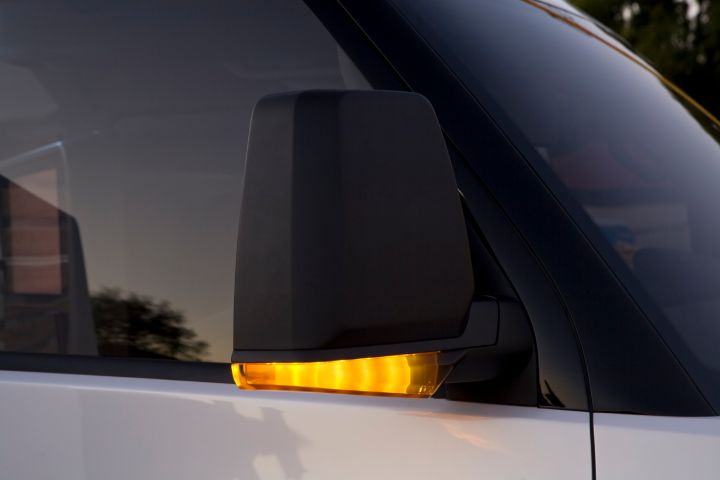 Detail view of the right side mirror on the NV2500 Concept