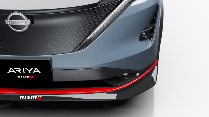 Front shot - close up of Ariya NISMO front bumper