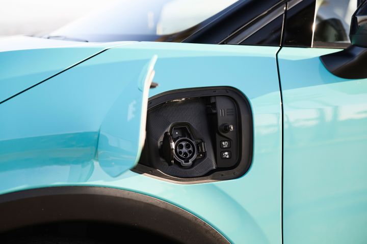 The charging port on the front side of the 2026 Nissan LEAF.