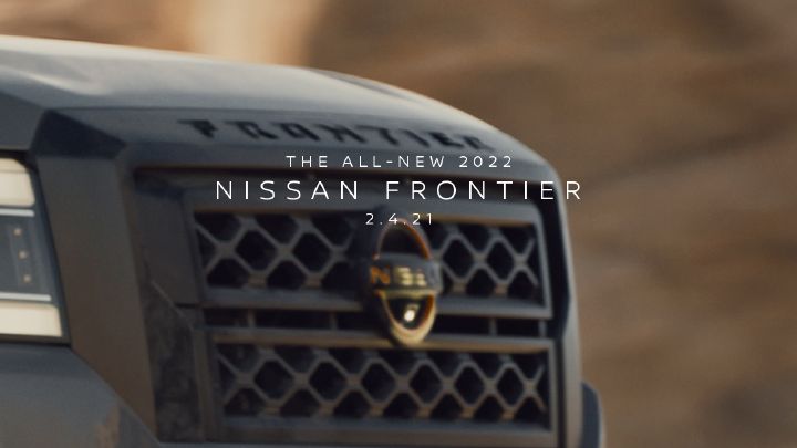 A nissan frontier with the words'the all-new 2020 nissan frontier.