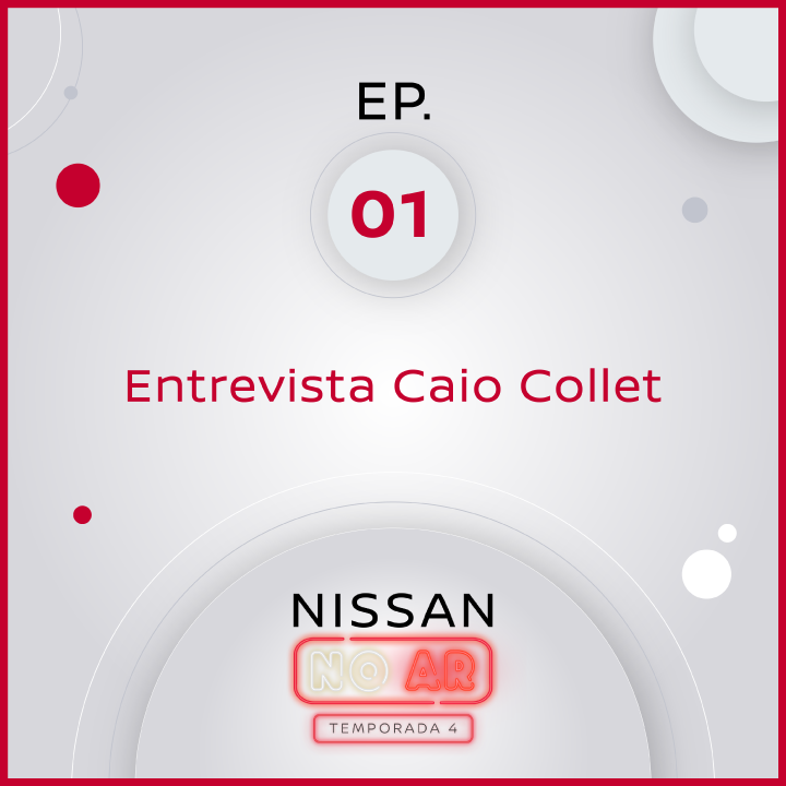 Imagem do anúncio do primeiro episódio da quarta temporada do podcast Nissan No Ar traz