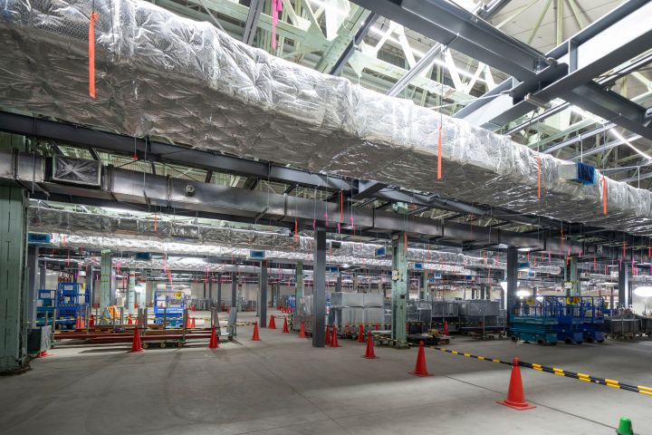 横浜工場内に建設中の全固体電池パイロット生産ライン