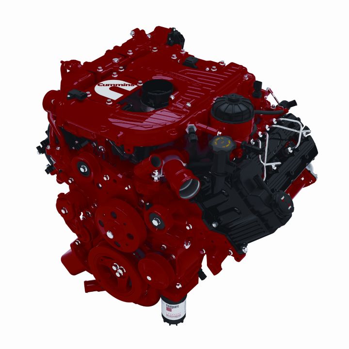 a Cummins V8 turbo diesel engine