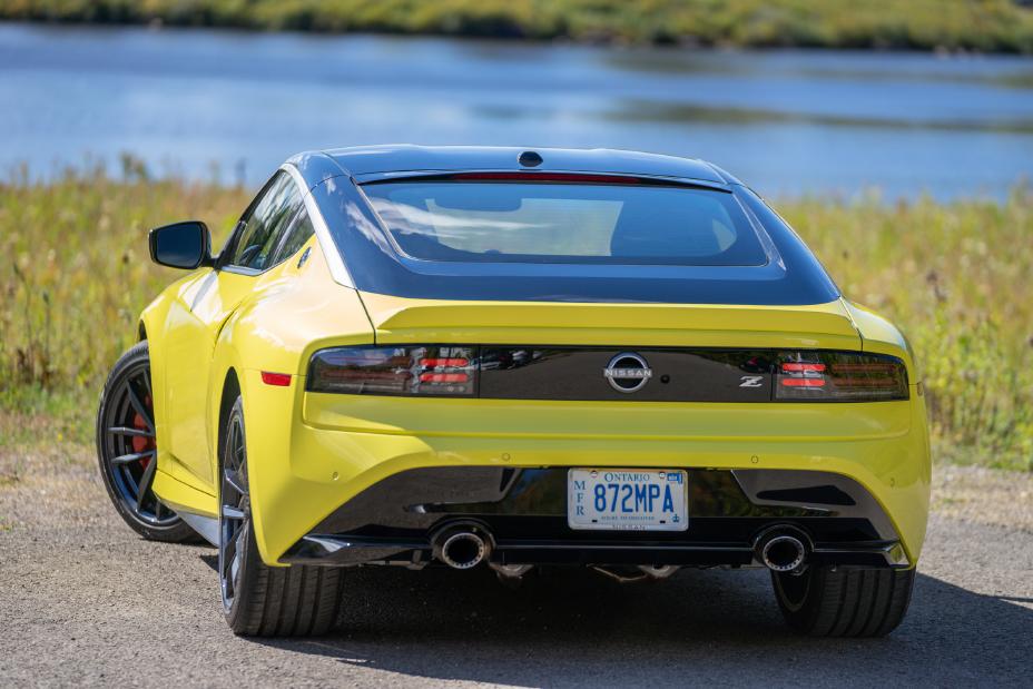 Rear view of the 2023 Nissan Z.