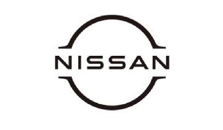 Logo de Nissan negro, con fondo blanco.