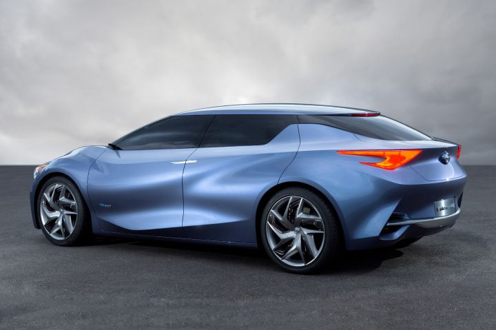 a side view of a Nissan Friend-ME Concept sedan