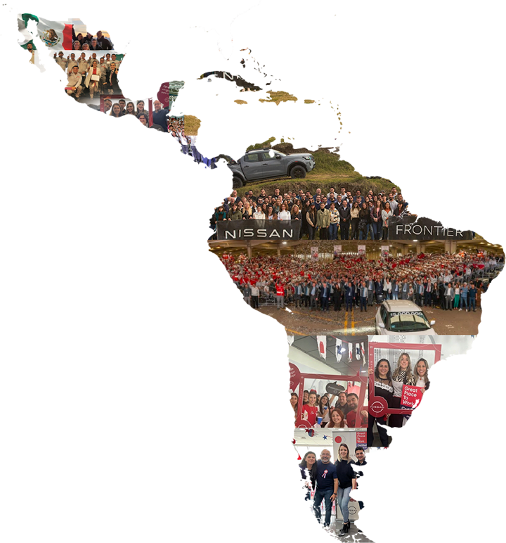 Mapa de América Latina con imágenes