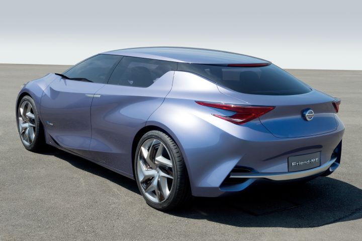 a parked Nissan Friend-ME Concept sedan