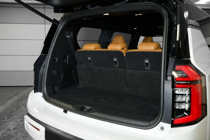 The trunk of the 2026 Nissan Armada without any seats folded down.