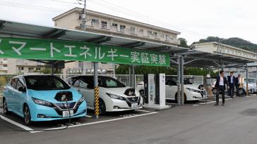 A trial using Nissan LEAF electric cars to help power office buildings has proved successful in cutting energy costs and CO2 emissions.