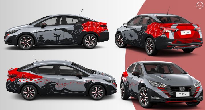Projeto de carro personalizado com grafismos japoneses