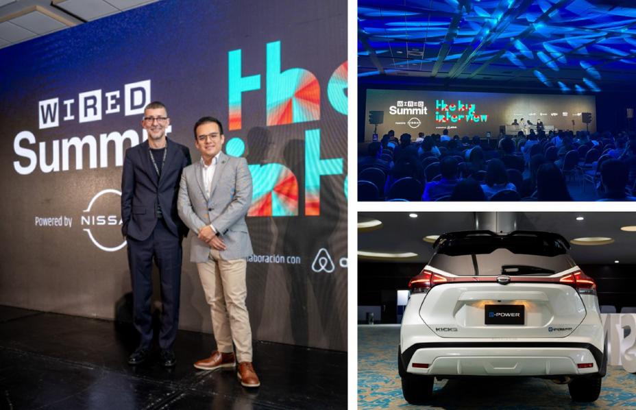 Imagen de Kicks e‑POWER, voceros principales y el panel principal del evento