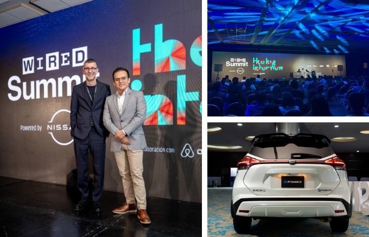 Imagen de Kicks e‑POWER, voceros principales y el panel principal del evento