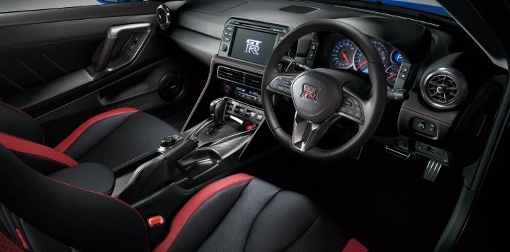 GT‑R 2025 Black edition photo taken from driver seat colored with black interior