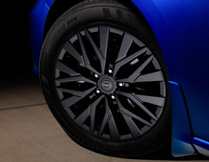 Close-up of the front driver-side tire on the 2024 Altima SV Special Edition
