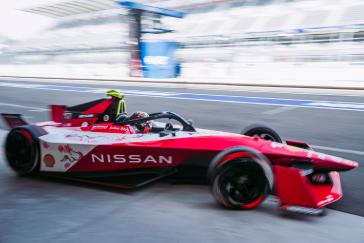 Formula E entering the track to start the race