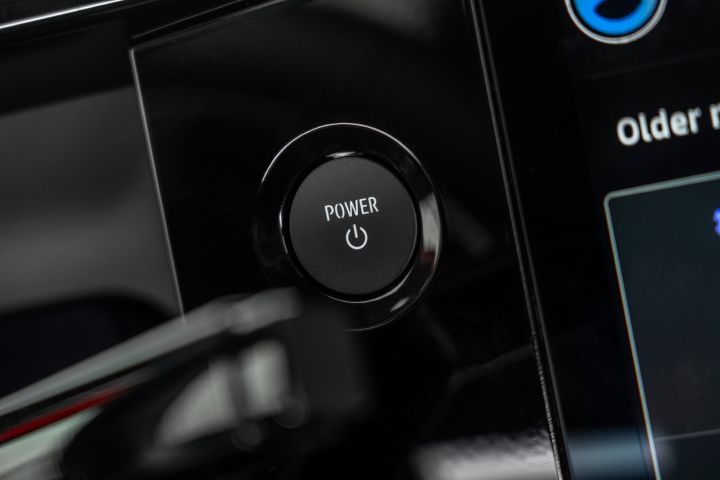 detailed shot of POWER button