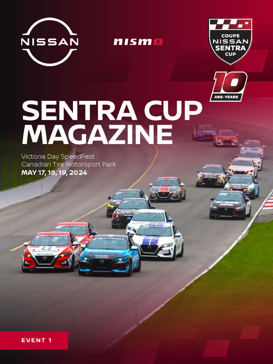 First edition of the 2024 Nissan Sentra Cup Magazine cover page