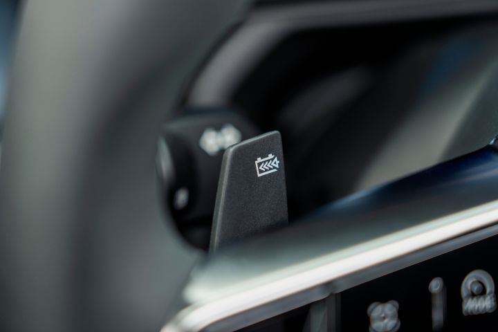 detailed shot of steering wheel dials