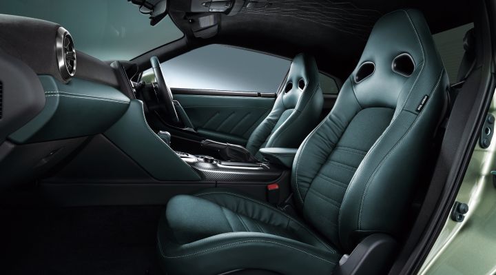 GT‑R 2025 Premium Edition T-spec photo from front seats with special interior color