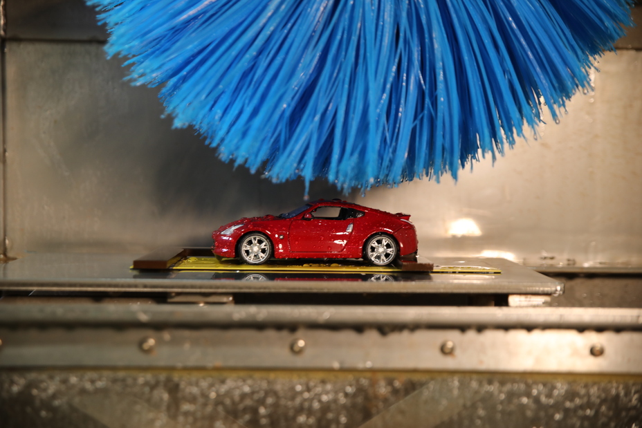 Miniature Nissan car wash