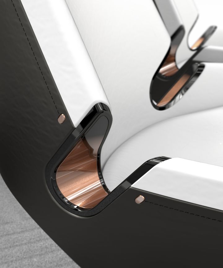 A rendering of the seat cutouts in the Nissan IMx KURO concept