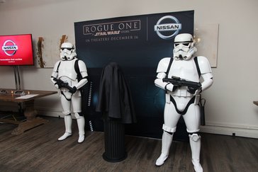 NEW YORK (Oct. 26, 2016) – Nissan unveiled expanded details of its new promotional campaign in support of the upcoming film "Rogue One: A Star Wars Story." The newly revised 2017 Nissan Rogue compact SUV is the centerpiece of the fully integrated campaign that features Star Wars-themed TV ads, social and experiential content.