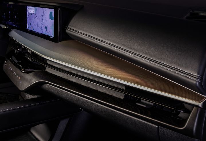 The dashboard on the passenger side of the 2027 Nissan Murano Dark Armor.