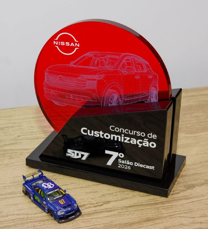 Esportivo GT‑R R34 de apenas 7 cm preparado na Paraíba vence
